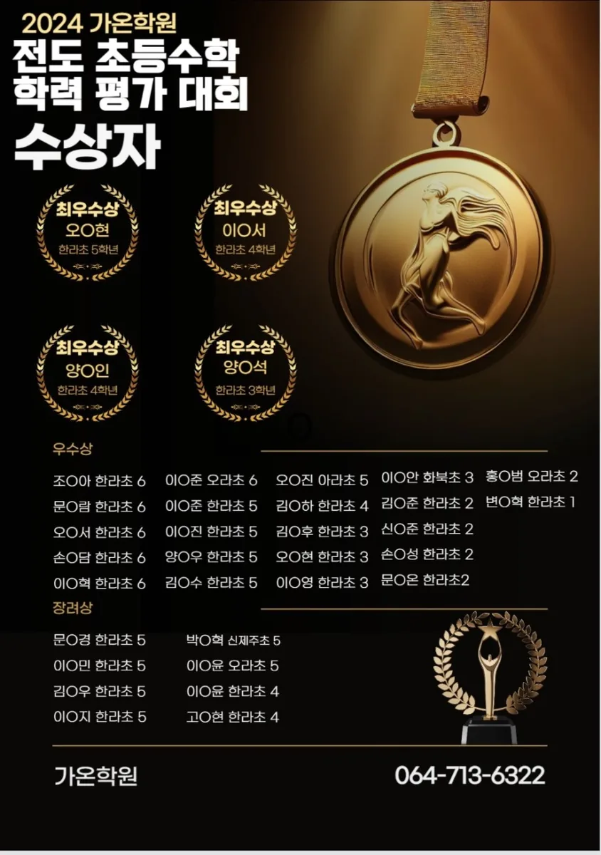 전도 초등수학 학력평가 수상 실적